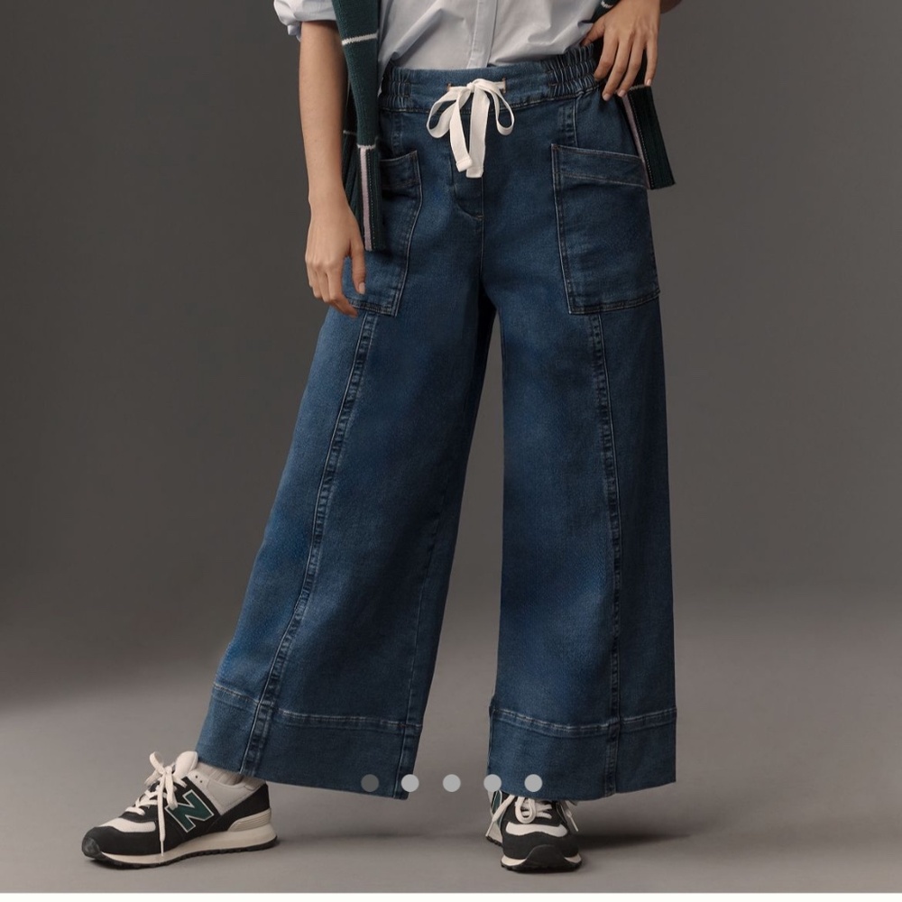 NWT maeve tie waist wide leg jeans